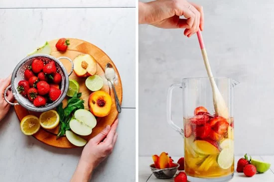Các nguyên liệu trái cây tươi dùng pha mocktail cà phê